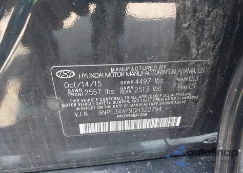 2016 Hyundai Sonata Limited from USA, damaged, VIN 5NPE34AF9GH322754